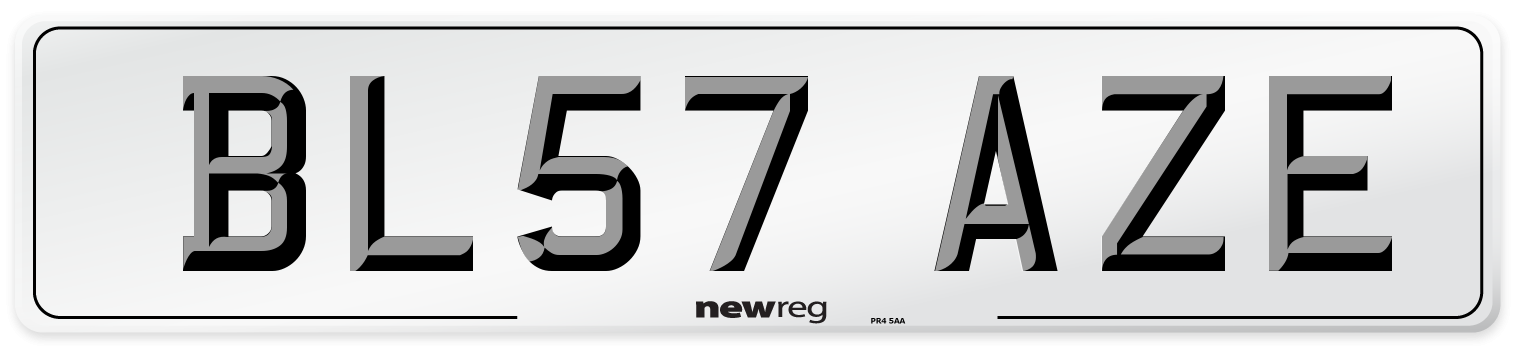 BL57 AZE Number Plate from New Reg